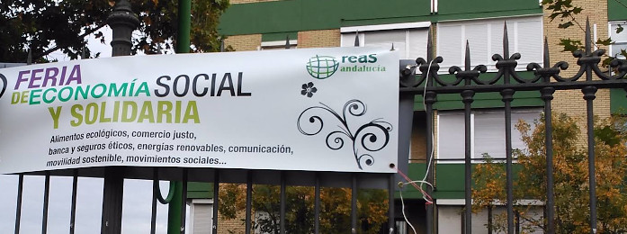 Cartel en una de las actividades del Mercado Social de Andalucía